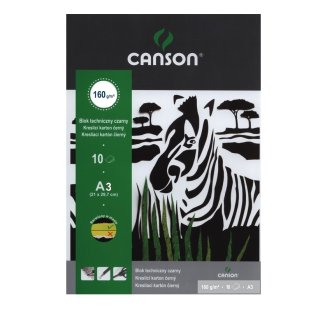 Blok techniczny A3 czarny 10 kartek Canson® 075234