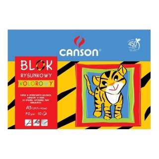 Blok rysunkowy A3 kolorowy 10 kartek Canson® 075201