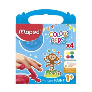 Farby do malowania palcami rączkami Color'Peps 4 kolory Maped 812510