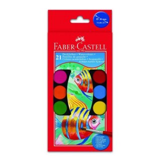 Farby wodne akwarelowe 21 kolorów, Faber-Castell 125021 farba