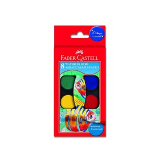 Farby wodne akwarelowe 8 kolorów, Faber-Castell 125008
