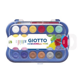 Farby wodne akwarelowe mini 24 kolory Giotto