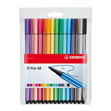 Flamastry Pen 68 15 kolorów Stabilo 6815-1