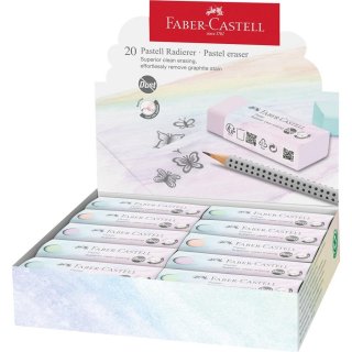 Gumka do ścierania Dust-Free Eco Pastel Faber-Castell 4 kolory