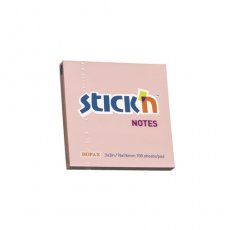 Karteczki samoprzylepne pastelowe różowe 76x76 mm Stick'n Hopax 21148