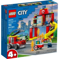 LEGO City 4+ 60375 Remiza strażacka i wóz strażacki