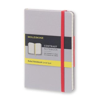 Moleskine Contrast Notebook Notes w linie hard aster grey P