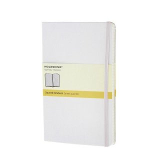 Moleskine Notes w kratkę notebook L twarda oprawa biały