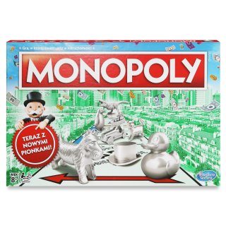 Monopoly Classic z nowymi figurkami gra planszowa Hasbro C1009