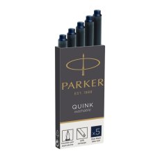 Naboje atramentowe długie Parker Quink niebiesko-czarne granatowe 5 sztuk, Parker 1950382