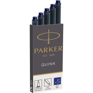 Naboje atramentowe długie Parker Quink niebieskie 5 sztuk, Parker 1950384