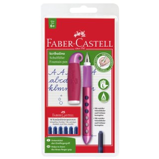 Pióro wieczne Scribolino dla leworęcznych Faber-Castell różówe