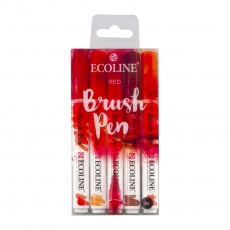 Pisaki pędzelkowe Ecoline Brush Pen Red 5 kolorów Royal Talens 11509903