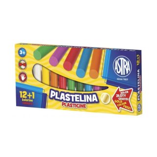 Plastelina okrągła 12 kolorów + 1 kolor gratis Astra 87504
