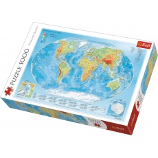 Puzzle 1000 elementów Trefl 10463 Mapa fizyczna świata