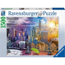 Puzzle 1500 elementów Ravensburger 160082 Nowy Jork w lecie i w zimie