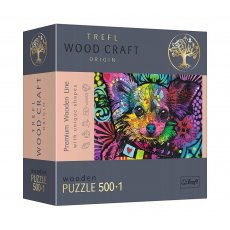 Puzzle drewniane 500+1 elementów Trefl WOOD CRAFT 20160 Kolorowy szczeniak