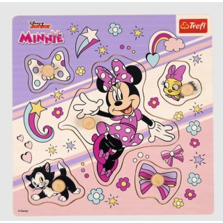 Puzzle drewniane mini Myszka Minnie, Minnie Mouse TREFL 618549