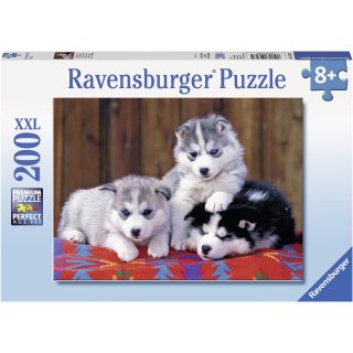 Puzzle XXL 200 elementów Ravensburger 128235 Szczenięta husky