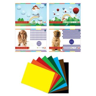 Wycinanki Zeszyt papierów kolorowych samoprzylepnych B4 8 kartek Interdruk 72280