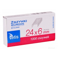 Zszywki 24/6 1000 szt. Tetis GZ101-A