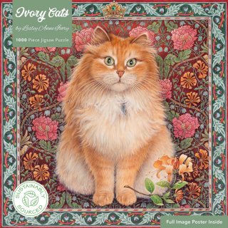 Puzzle 1000 elementów Kot Blossom Lesley Anne Ivory Flame Tree