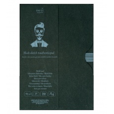 Szkicownik w etui czarne kartki Authentic Black A4 30 arkuszy 165g SMLT EA-30/BLACK