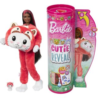 Barbie Cutie Reveal Lalka Kotek-Panda Czerwona Słodkie Stylizacje Mattel HRK22 HRK23