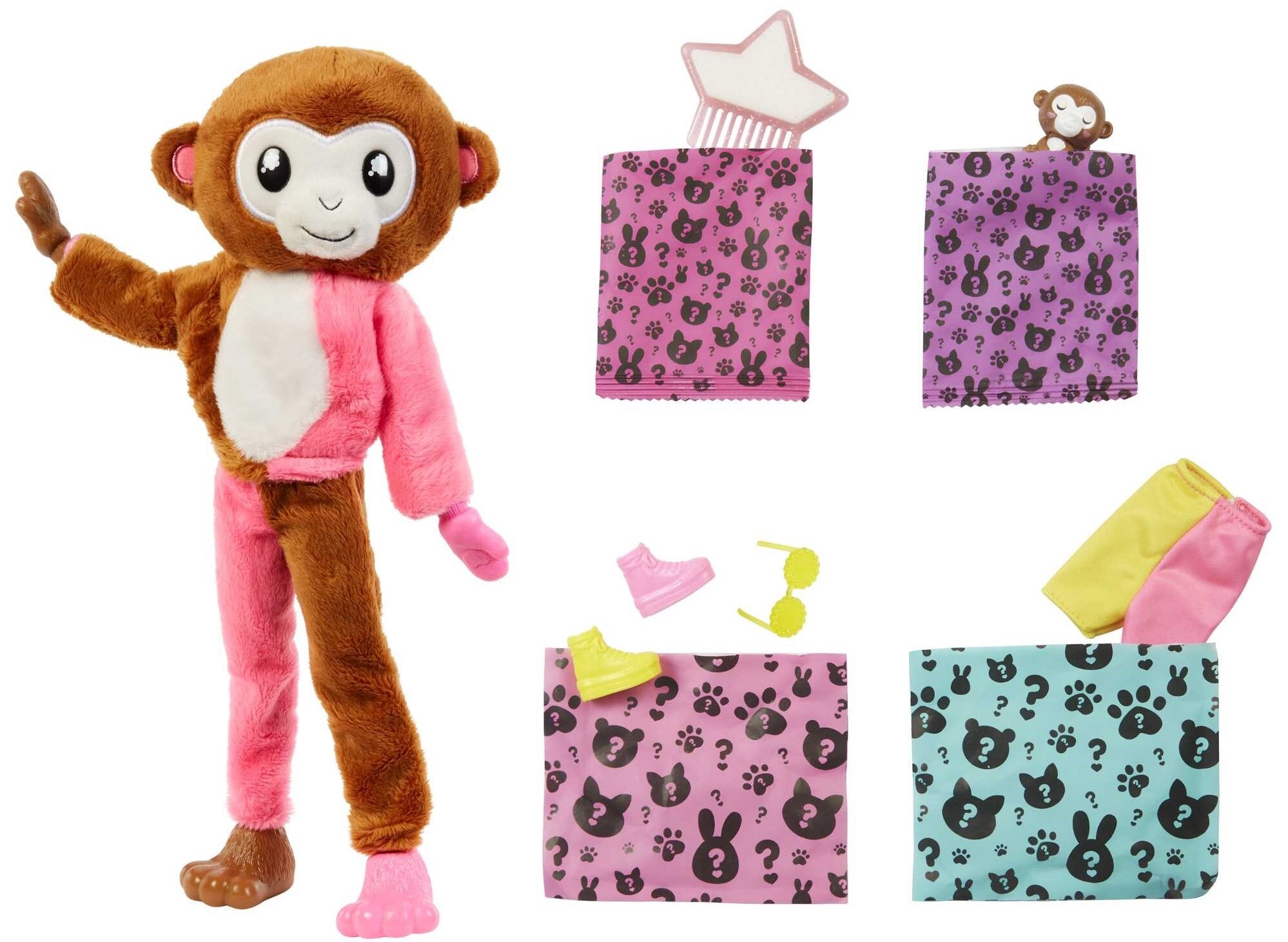 Barbie Cutie Reveal Lalka Małpka Dżungla Mattel HKP97 HKR01
