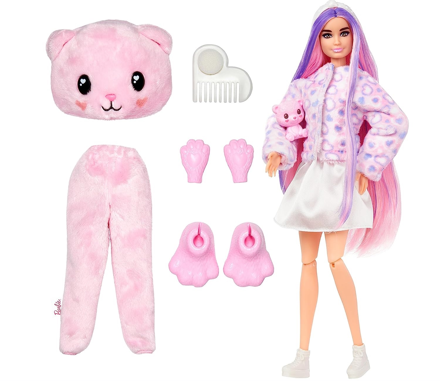 Barbie Cutie Reveal Lalka Miś Słodkie Stylizacje Mattel HKR02 HKR04