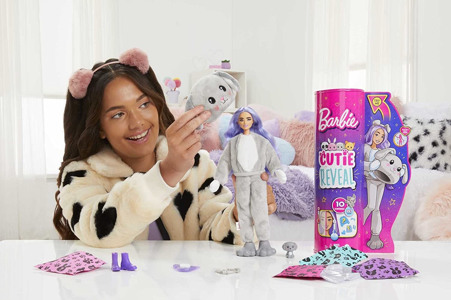Barbie Cutie Reveal Lalka Piesek Mattel HHG18 HHG21