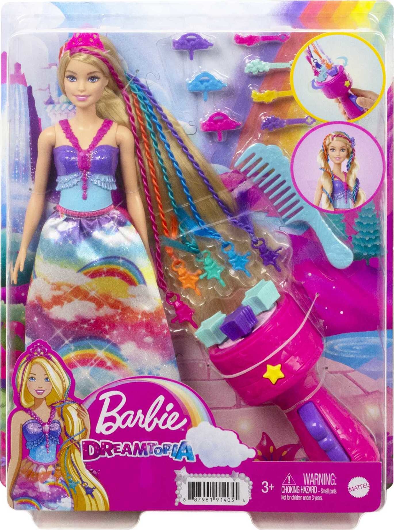 Barbie Dreamtopia Lalka Księżniczka do czesania Zakręcone włosy Mattel GTG00 Twist \'n Style