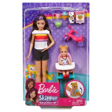 Barbie Lalka Skipper Opiekunka i dziewczynka Pora na posiłek Mattel GHV87
