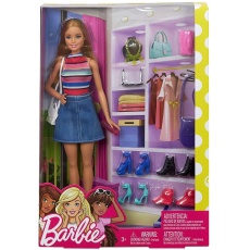Barbie Lalka z akcesoriami do garderoby Mattel FVJ42 