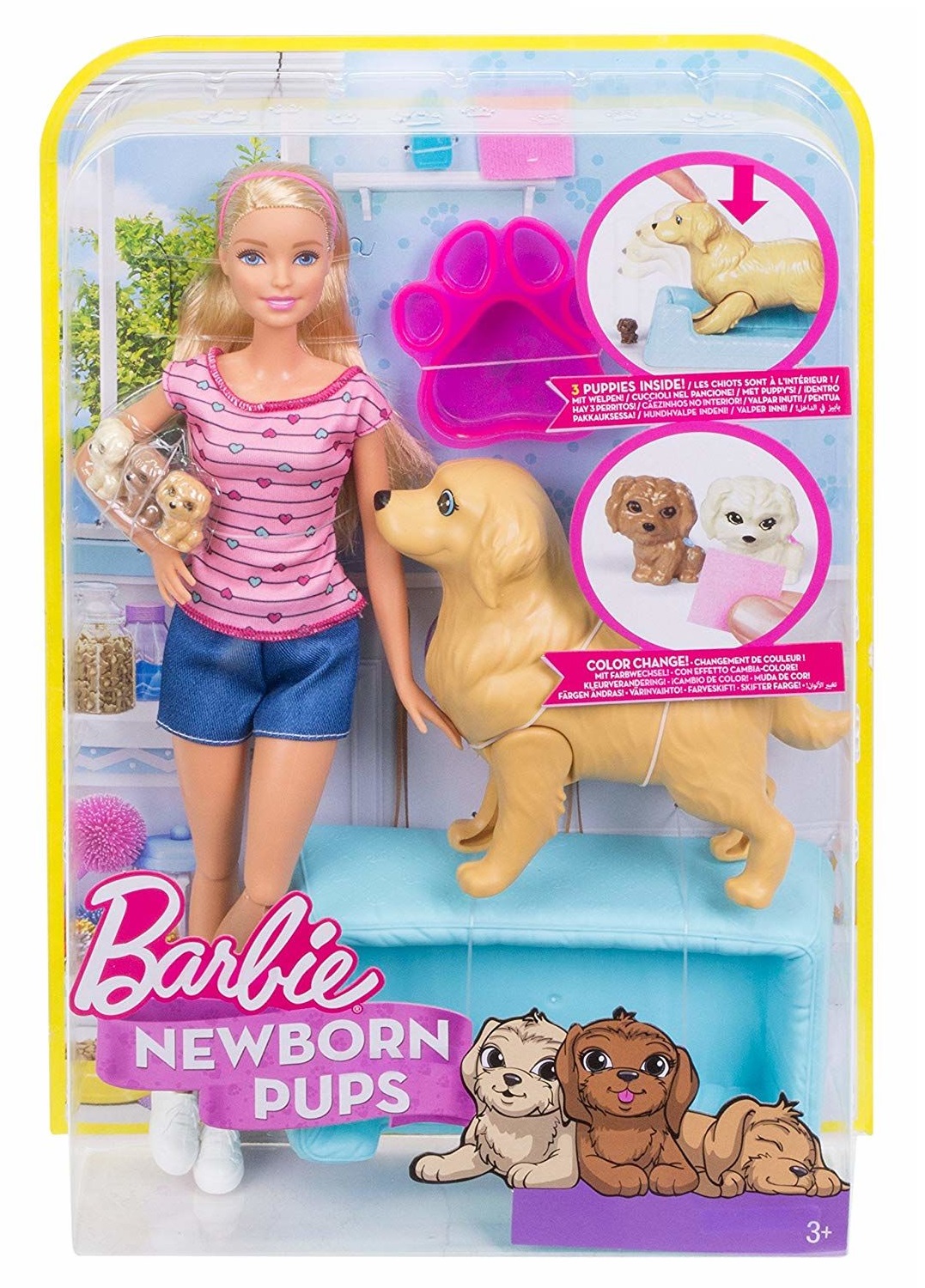 Barbie Lalka z akcesoriami Narodziny piesków Mattel FDD43