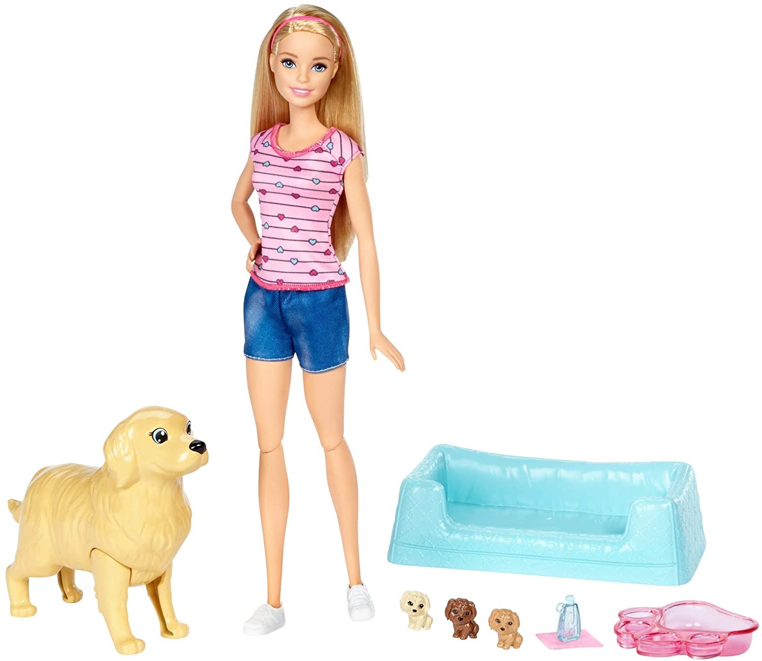 Barbie Lalka z akcesoriami Narodziny piesków Mattel FDD43