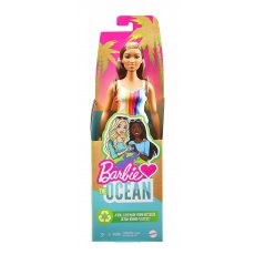 Barbie Loves the Ocean Lalka podstawowa Mattel GRB35 GRB38 Sukienka w paski 