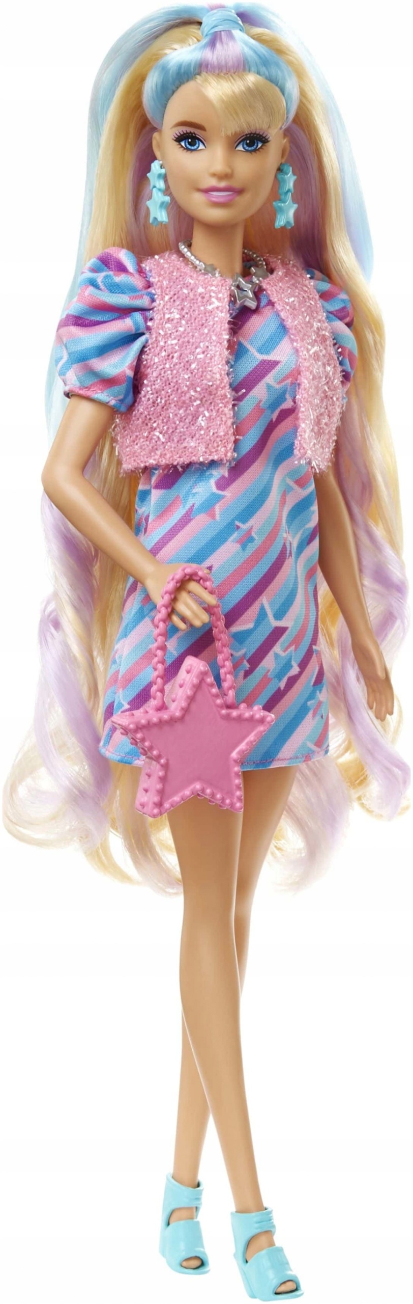 Barbie Totally Hair Lalka z długimi włosami + modowe akcesoria Mattel HCM87 HCM88