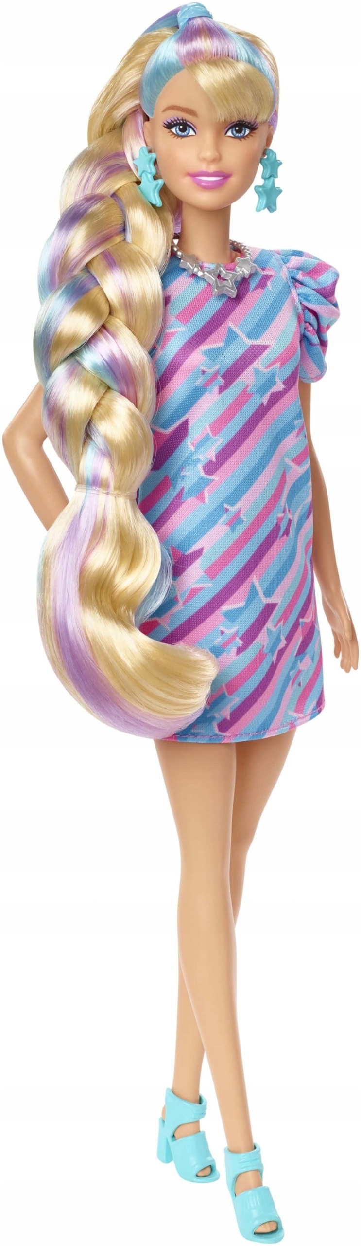 Barbie Totally Hair Lalka z długimi włosami + modowe akcesoria Mattel HCM87 HCM88