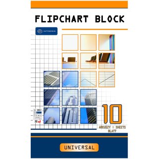 Blok gładki do flipcharta 10 kartek 64x100 cm Interdruk 02772