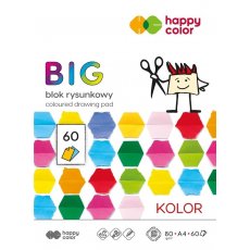 Blok rysunkowy A4 kolorowy 60 arkuszy 80 g 15 kolorów Happy Color BIG HA 3708 2030-09B60 008931