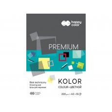 Blok techniczny Premium A3 kolorowy 10 kartek 220 g Happy Color