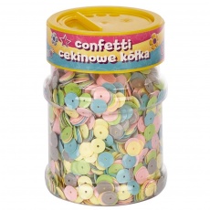 Confetti Cekinowe kółka kolory pastelowe 100 g Astra Creativo 00548