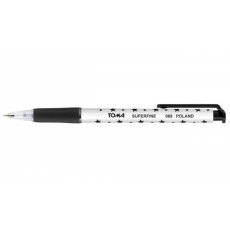 Długopis automatyczny Superfine czarny TOMA gwiazdki TO-06933