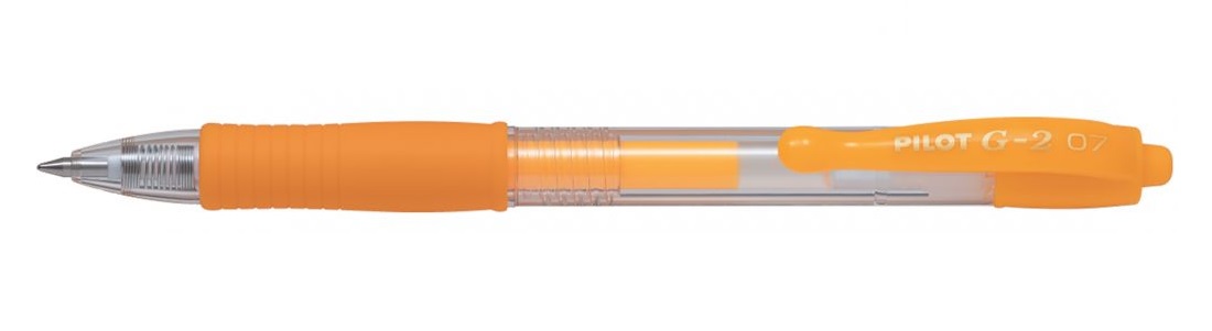 Długopis żelowy G2-07 M neonowy morelowy Pilot G2-7-NAO