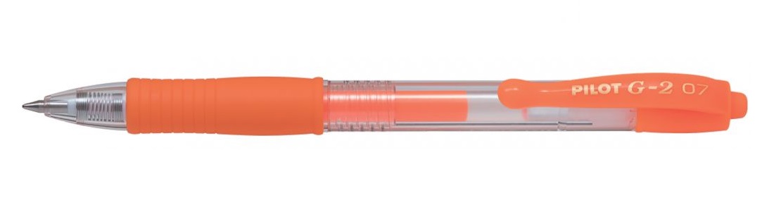 Długopis żelowy G2-07 M neonowy pomarańczowy Pilot G2-7-NO