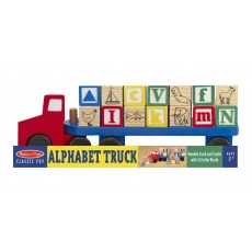 Drewniana ciężarówka z klockami z alfabetem Melissa&Doug 15175