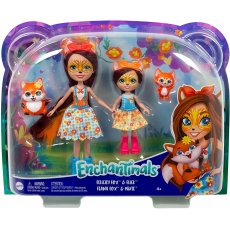 Enchantimals Lalka 2-pak Felicity i Feana Fox oraz figurki Flick i Mixte Mattel HCF79 HCF81