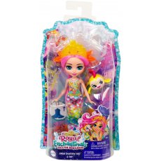 Enchantimals Lalka Królewna Rainey Rainbow Fish i Rybka Flo Mattel FNH22 HCF68