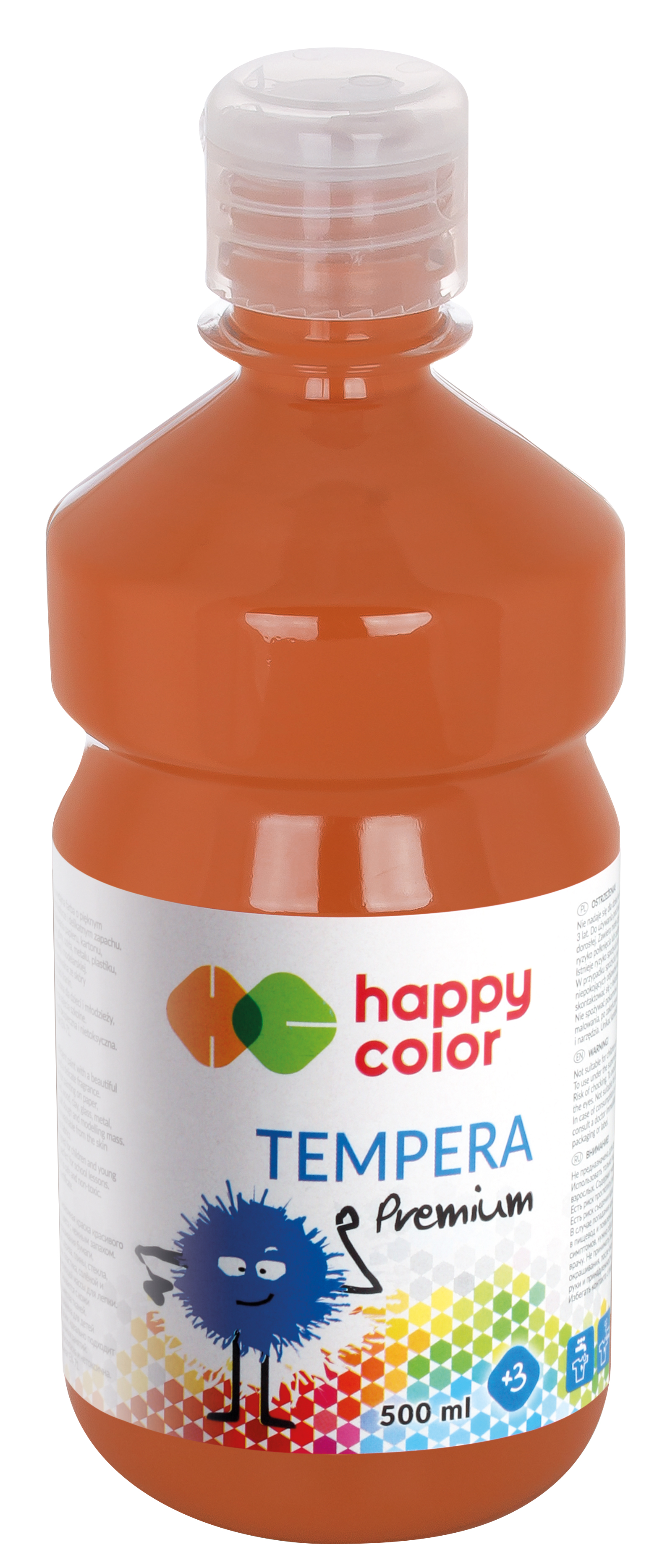 Farba tempera plakatowa brązowa 500 ml Premium nr 7 Happy Color HA 3310 500-7